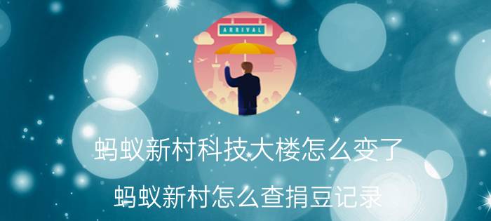 蚂蚁新村科技大楼怎么变了 蚂蚁新村怎么查捐豆记录？